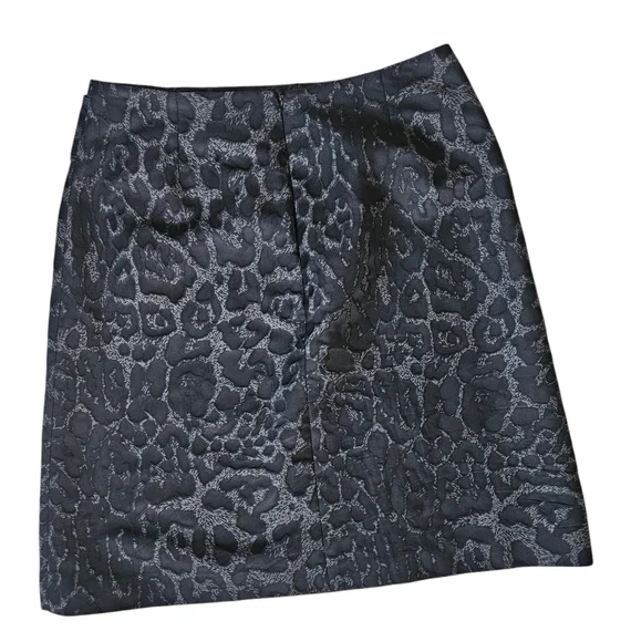 APOSTROPHE PARIS Animal Print Silk A-Line Skirt | SZ FR 38 / US M - Picture 2 of 9
